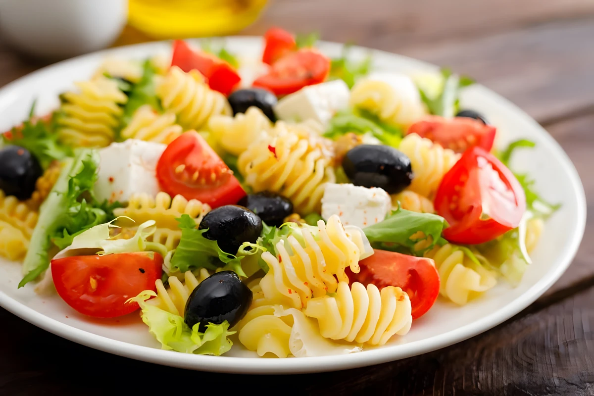 Receta de Ensalada Mediterránea con Pasta