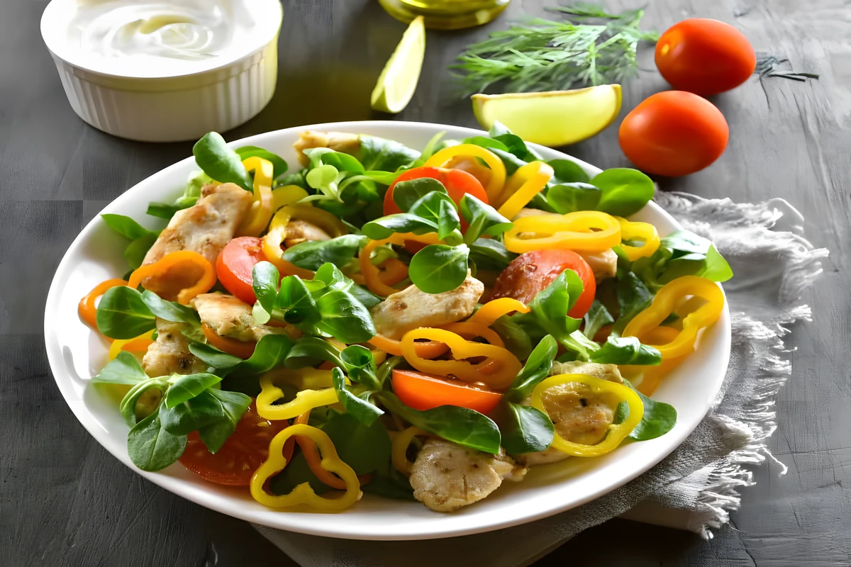 Receta de Ensalada Tropical con Pollo