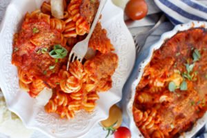Receta de Pasta con Mozzarella y Tomate