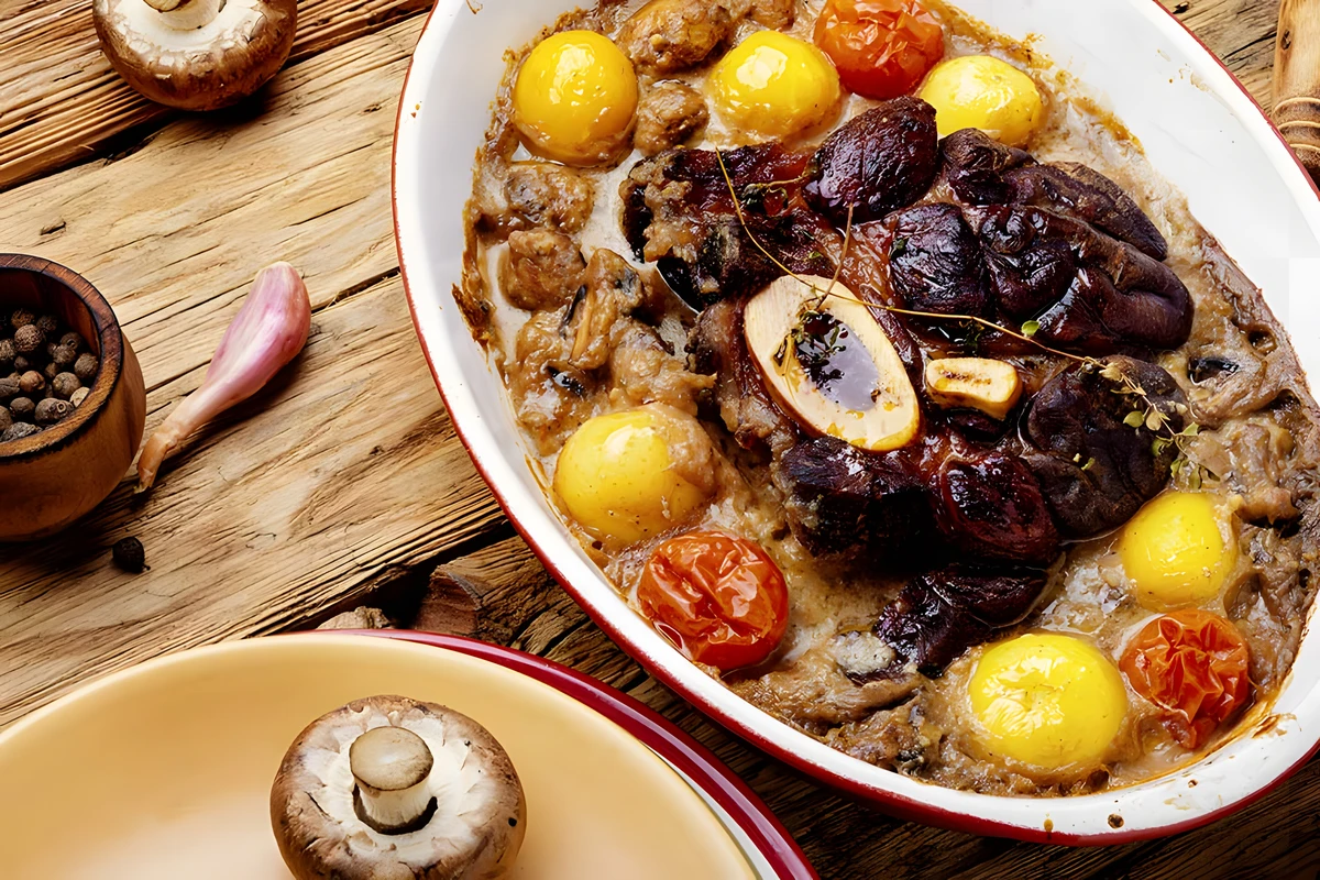 Receta de Carne de Res con Champiñones