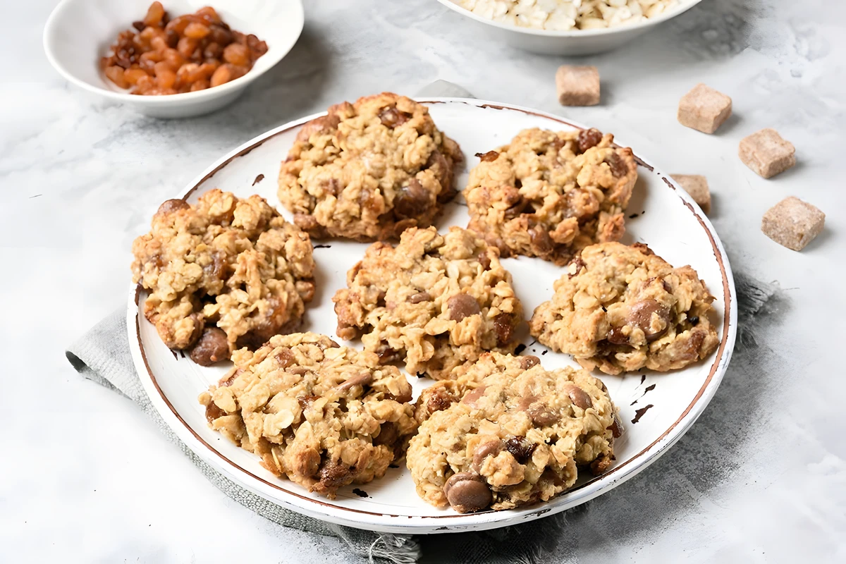 Receta de Galletas de Avena y Pasas