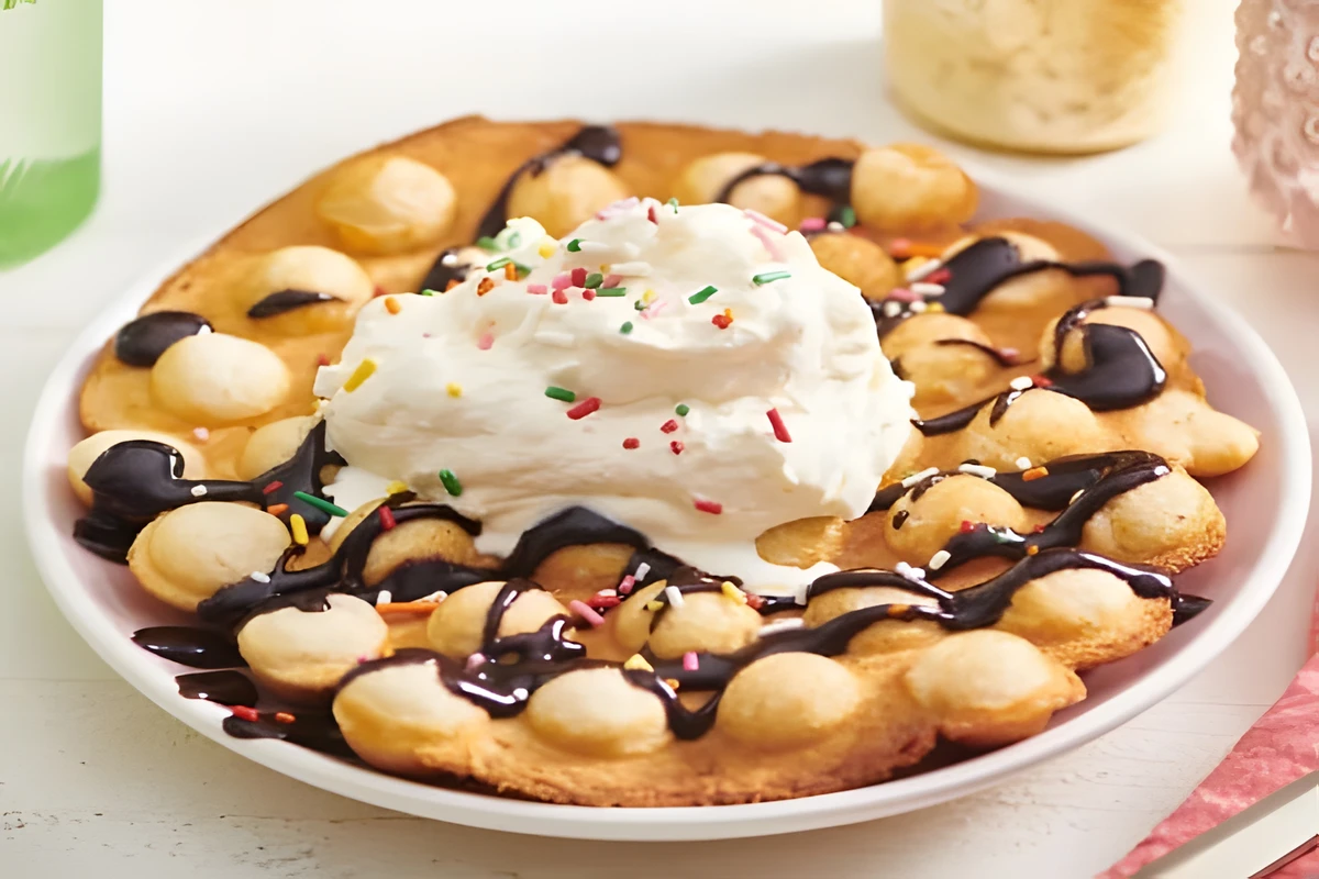 Receta de Waffles Burbuja