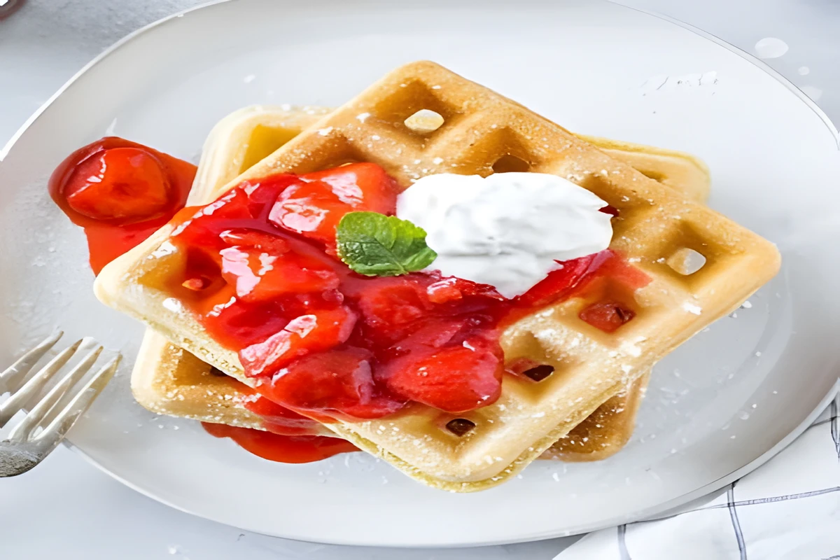 Receta de Waffles Sin Leche