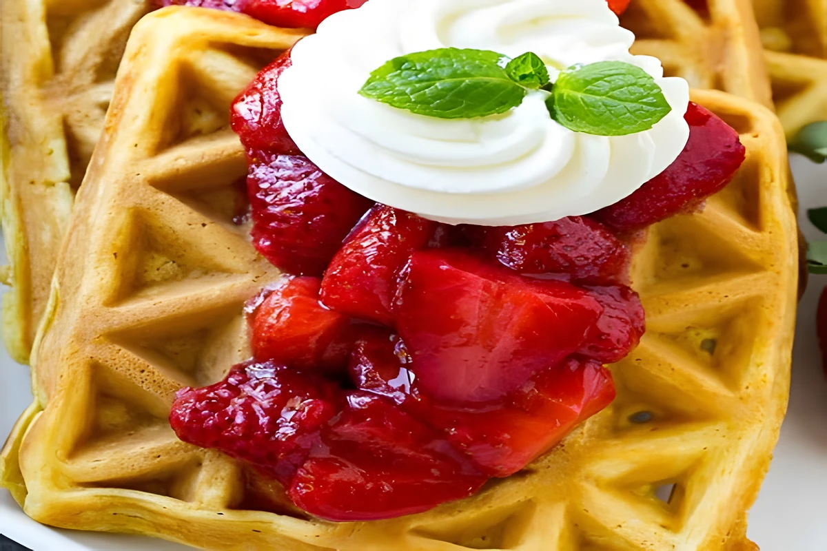 Receta de Waffles de Fresa
