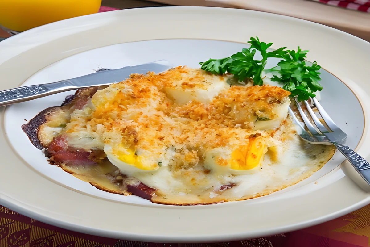 Receta de Huevos Gratinados con Jamón