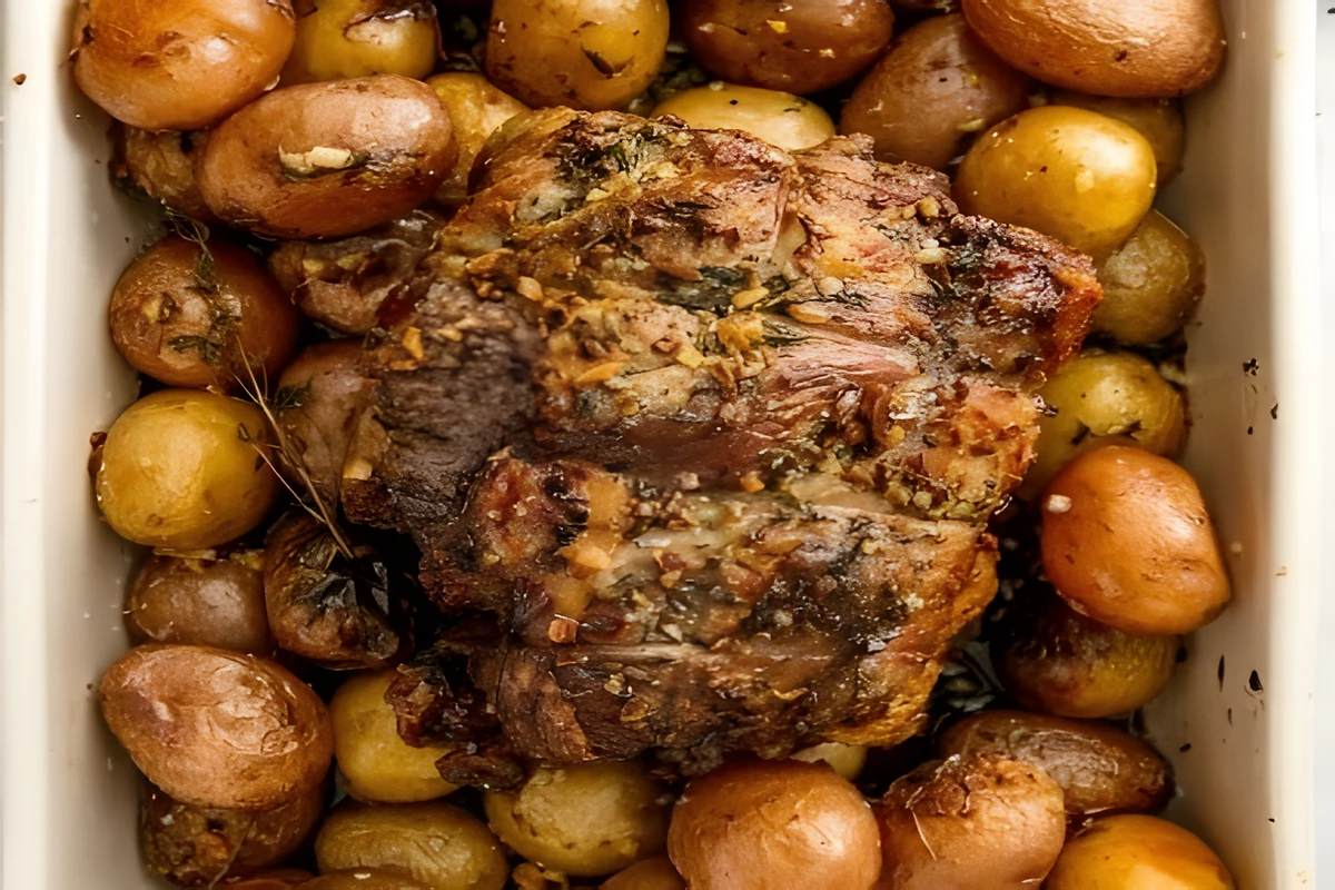 Receta de Cordero Asado con Patatas