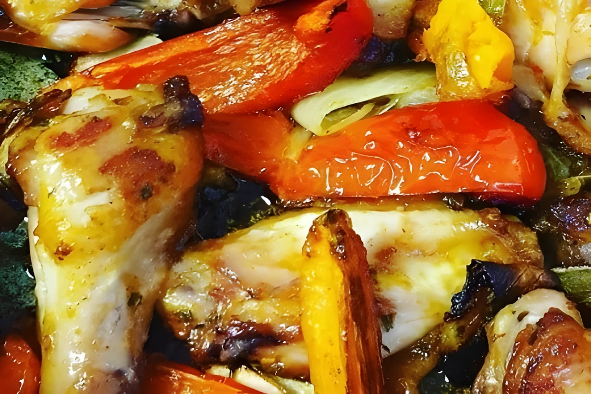 Receta de Alitas de Pollo con Vegetales