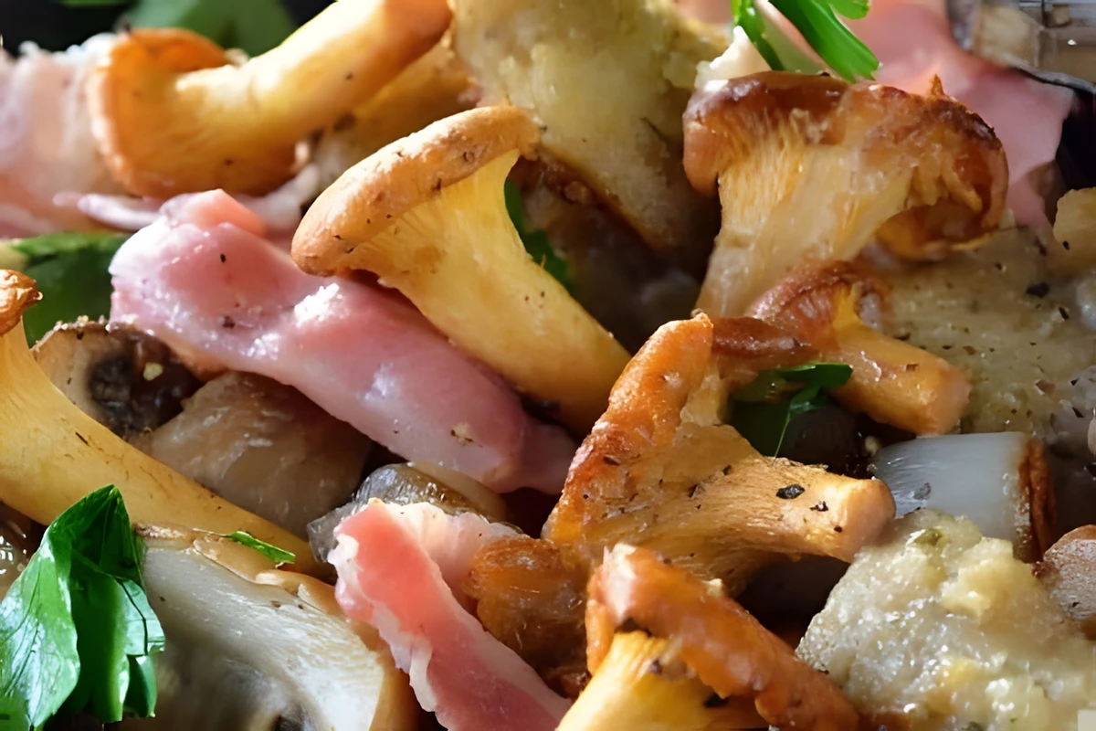 Receta de Champiñones con Jamón