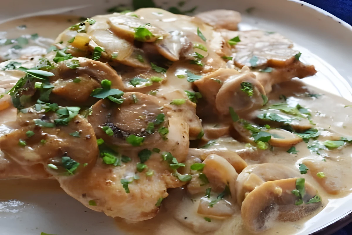 Receta de Pavo en Salsa de Champiñones