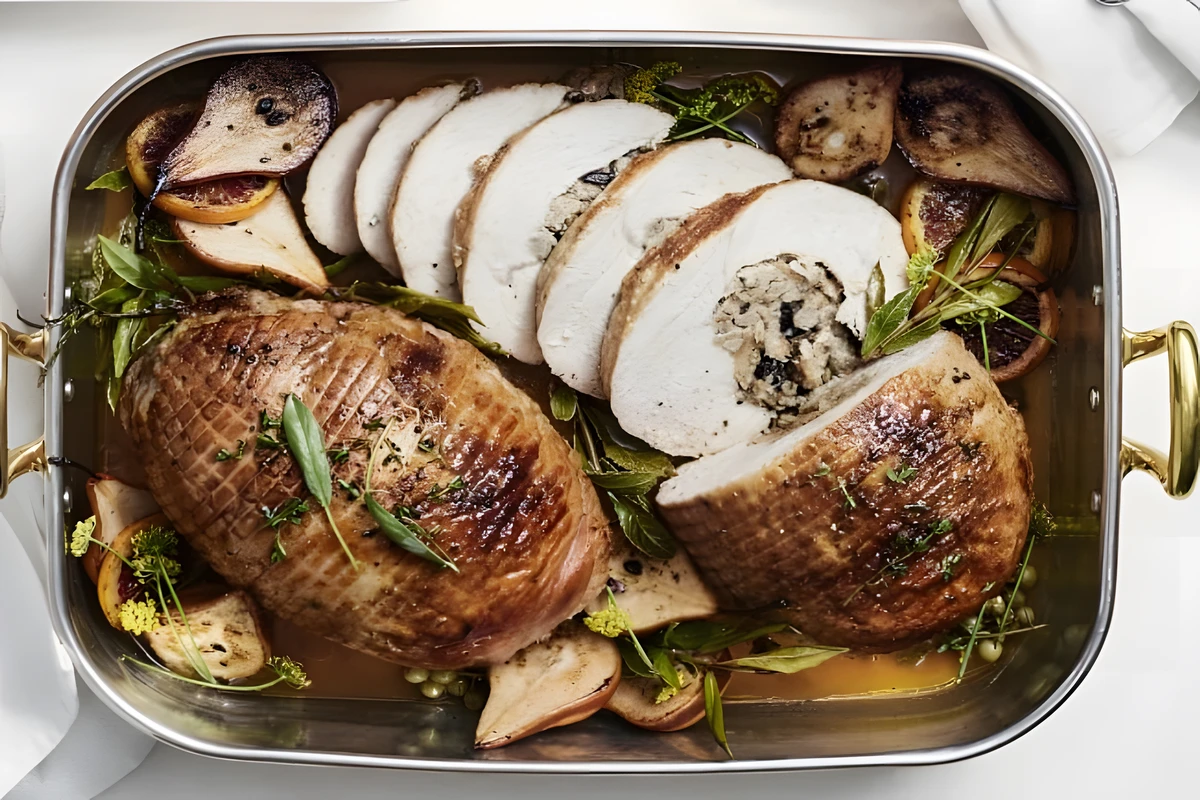 la mejor receta Pavo Relleno de Frutos Secos